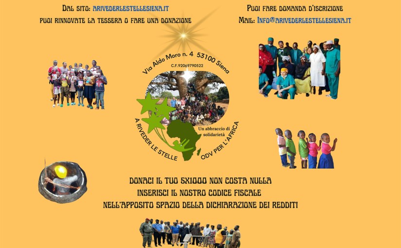 A RIVEDER LE STELLE – ODV PER L’AFRICA – IL 6 APRILE 2025 SI E’ TENUTA L’ASSEMBLEA DEI SOCI – SABATO 12 APRILE ASTA DI BENEFICENZA PER LA ODV – A SEGUIRE ORE 20,30 “Cena con&nbsp;delitto”